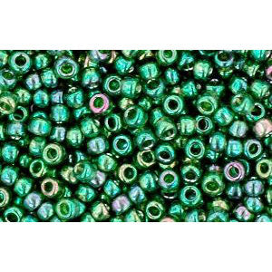 cc322 - Toho rocailles perlen 11/0 gold lustered emerald (10g)