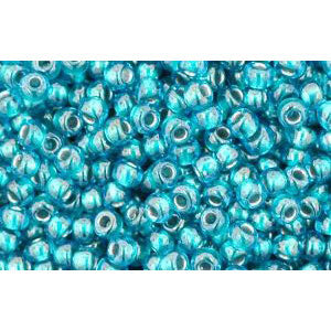 Achat cc377 - perles de rocaille Toho 11/0 light sapphire/métallic teal lined (10g)