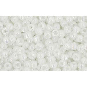 Kaufen Sie Perlen in der Schweiz cc401 - Toho rocailles perlen 11/0 opaque rainbow white (10g)