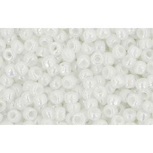 Achat cc401 - perles de rocaille Toho 11/0 opaque rainbow white (10g)