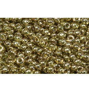 cc457 - Toho rocailles perlen 11/0 gold lustered green tea (10g)