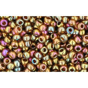 cc459 - perles de rocaille Toho 11/0 gold lustered dark topaz (10g)