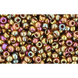 cc459 - Toho rocailles perlen 11/0 gold lustered dark topaz (10g)