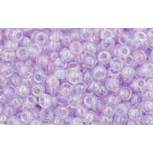 cc477d - perles de rocaille Toho 11/0 transparent rainbow foxglove (10g)