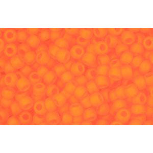 cc10bf - perles de rocaille Toho 11/0 transparent frosted hyacinth orange (10g)