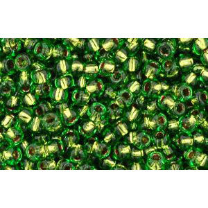 cc742 - Toho rocailles perlen 11/0 copper lined peridot (10g)