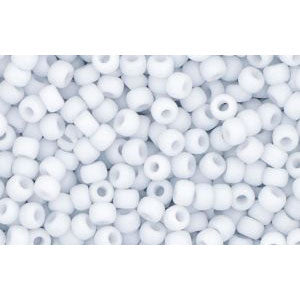 Kaufen Sie Perlen in der Schweiz cc767 - Toho rocailles perlen 11/0 opaque pastel frosted light grey (10g)