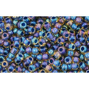 Achat cc929 - perles de rocaille Toho 11/0 rainbow light yellow/ capri (10g)