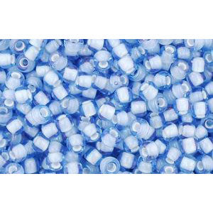 cc933 - perles de rocaille Toho 11/0 light sapphire/ white (10g)