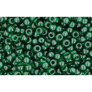 cc939 - Toho rocailles perlen 11/0 transparent green emerald (10g)