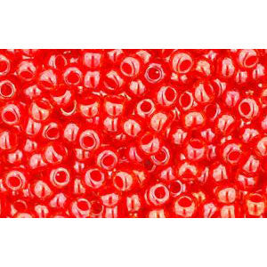 cc958 - perles de rocaille Toho 11/0 hyacinth/ siam lined orange (10g)