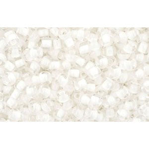 cc981 - Toho rocailles perlen 11/0 crystal/ snow lined (10g)