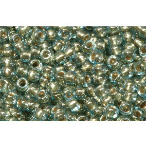 cc990 - Toho rocailles perlen 11/0 gold lined aqua (10g)