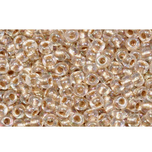 cc994 - perles de rocaille Toho 11/0 gold lined rainbow crystal (10g)