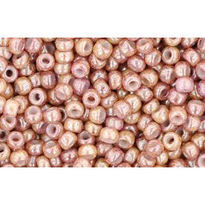 cc1201 - Toho rocailles perlen 11/0 marbled opaque beige/pink (10g)