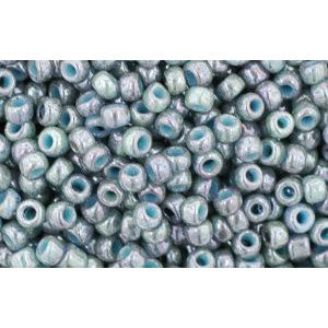 cc1208 - Toho rocailles perlen 11/0 opaque turquoise/luster transparent blue (10g)