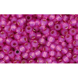 cc2107 - perles de rocaille Toho 11/0 silver lined milky mauve (10g)