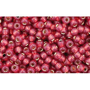 Kaufen Sie Perlen in der Schweiz cc2113 - Toho rocailles 2.2mm silver lined milky pomegranate (10g)