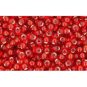 cc25c - perles de rocaille Toho 11/0 silver-lined ruby (10g)