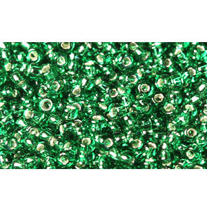 Kaufen Sie Perlen in der Schweiz cc27b - Toho rocailles perlen 11/0 silver-lined grass green (10g)