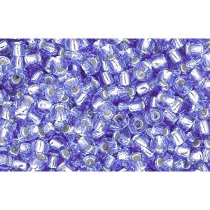 cc33 - perles de rocaille Toho 11/0 silver lined light sapphire (10g)