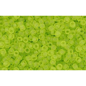 cc4f - Toho rocailles perlen 15/0 transparent frosted lime green (5g)