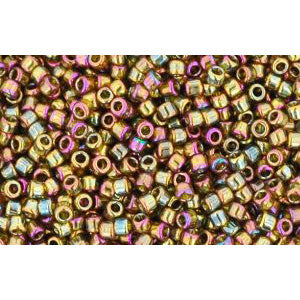 Achat cc459 - perles de rocaille Toho 15/0 gold lustered dark topaz (5g)