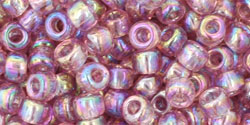 cc166 - perles de rocaille Toho 6/0 transparent rainbow light amethyst (10g)