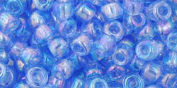 cc168 - perles de rocaille toho 6/0 trans-rainbow light sapphire (10g)