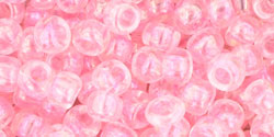 cc171d - perles de rocaille Toho 6/0 trans-rainbow ballerina pink (10g)