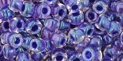 cc181 - Toho rocailles perlen 6/0 rainbow crystal/tanzanite lined (10g)