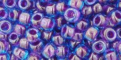Kaufen Sie Perlen in der Schweiz cc252 - Toho rocailles perlen 6/0 inside colour aqua/purple lined (10g)