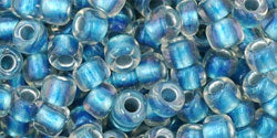 Kaufen Sie Perlen in der Schweiz cc263 - Toho rocailles perlen 6/0 inside color rainbow crystal/light capri (10g)
