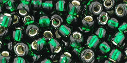 cc36 - Toho rocailles perlen 6/0 silver lined green emerald (10g)