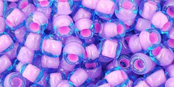 Kaufen Sie Perlen in der Schweiz cc937 - Toho rocailles perlen 6/0 aqua/bubble gum pink lined (10g)