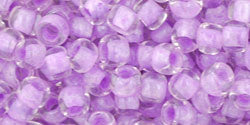cc943 - Toho rocailles perlen 6/0 inside colour crystal lilac lined (10g)
