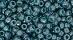 Achat cc1207 - perles de rocaille toho 8/0 marbled opaque turquoise/blue (10g)