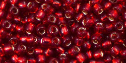 cc25c - Toho rocailles perlen 8/0 silver-lined ruby (10g)