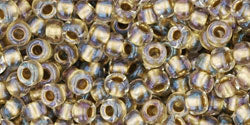 Kaufen Sie Perlen in der Schweiz cc262 - Toho rocailles perlen 8/0 inside colour crystal/gold lined (10g)