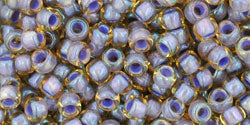 Kaufen Sie Perlen in der Schweiz cc926 - Toho rocailles perlen 8/0 light topaz/opaque lavender lined (10g)