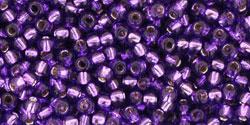 cc2224 - Toho perlen 11/0 silver lined purple (10g)