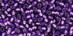 cc2224 - perles de rocaille Toho 11/0 silver lined purple (10g)