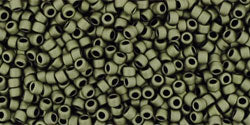 Kaufen Sie Perlen in der Schweiz cc617 - Toho rocailles perlen 15/0 matt colour dark olive (5g)