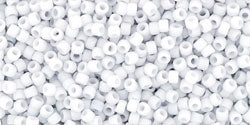 Kaufen Sie Perlen in der Schweiz cc767 - Toho rocailles perlen 15/0 opaque-pastel-frosted light gray (5g)