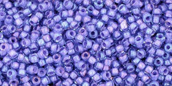 cc934 - perles de rocaille Toho 15/0 light sapphire/opaque purple lined (5g)