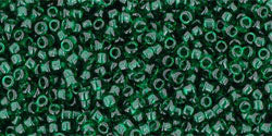 cc939 - Toho rocailles perlen 15/0 transparent green emerald (5g)