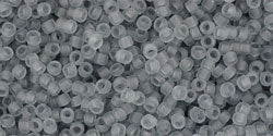 cc9f - Toho rocailles perlen 15/0 transparent frosted light gray (5g)