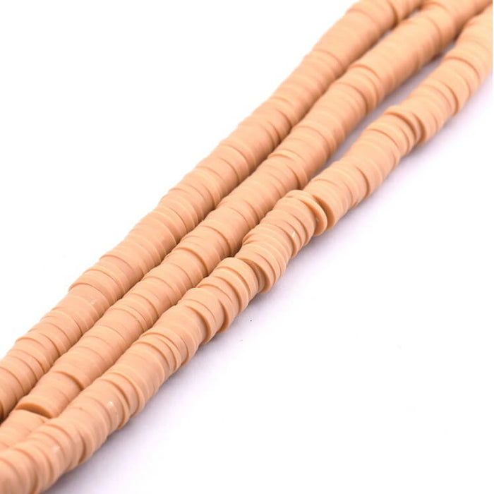 Heishi-Perle 6 x 0.5-1mm – Nude-Beige-Polymerton (1 Strang – 40cm)