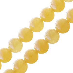 Kaufen Sie Perlen in der Schweiz Gelbe jade rund perlenstrang 10mm (1)