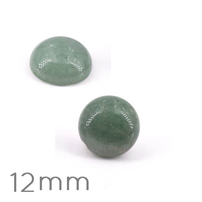 Cabochon Rond Aventurine Naturelle Verte 12mm (1)